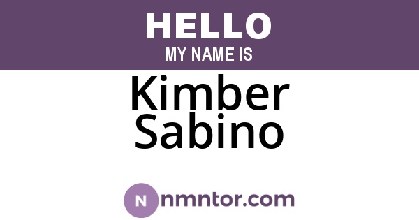 Kimber Sabino