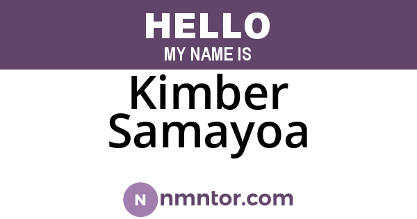 Kimber Samayoa