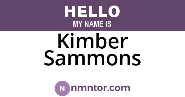 Kimber Sammons