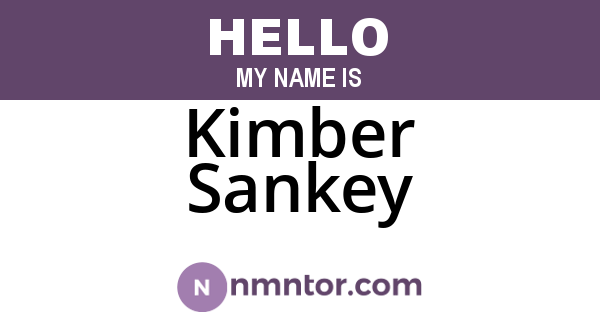 Kimber Sankey