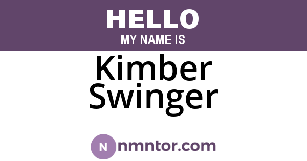 Kimber Swinger