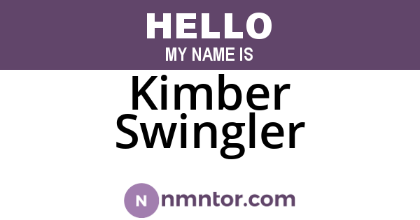Kimber Swingler