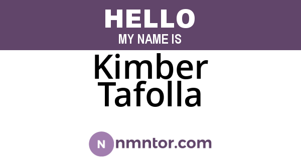Kimber Tafolla