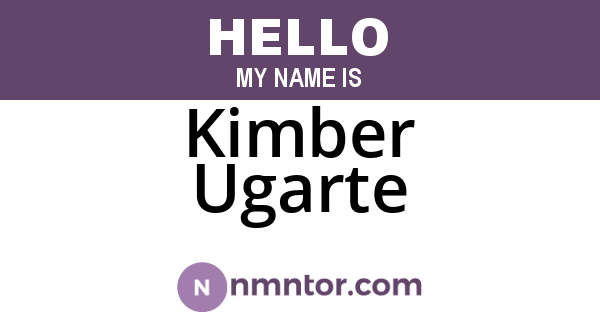 Kimber Ugarte