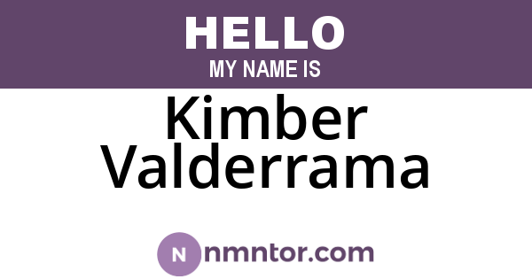 Kimber Valderrama