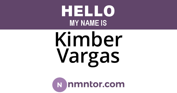Kimber Vargas