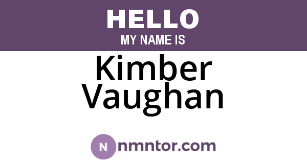 Kimber Vaughan