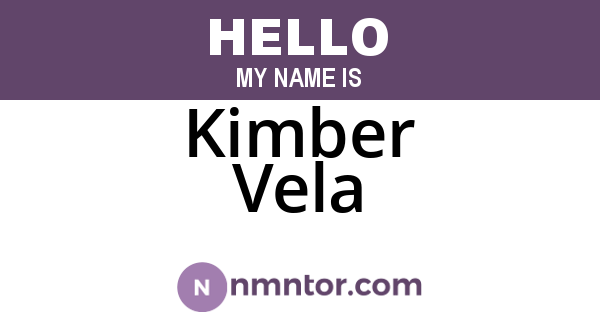 Kimber Vela