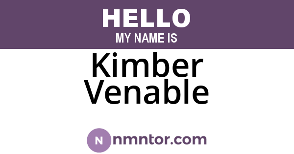 Kimber Venable
