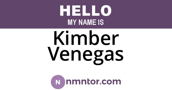 Kimber Venegas