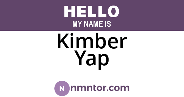 Kimber Yap