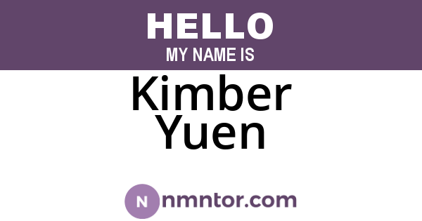 Kimber Yuen