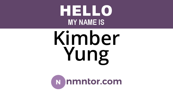 Kimber Yung