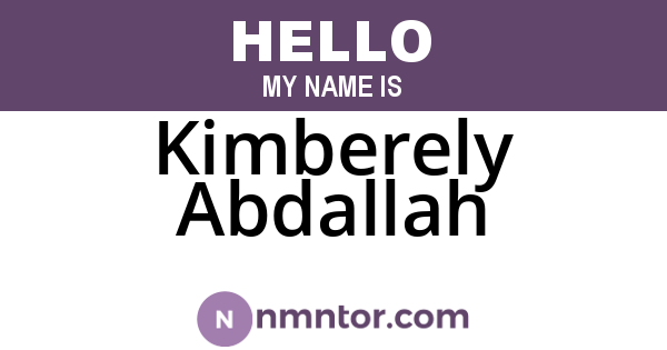 Kimberely Abdallah