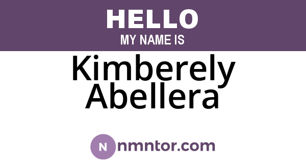 Kimberely Abellera