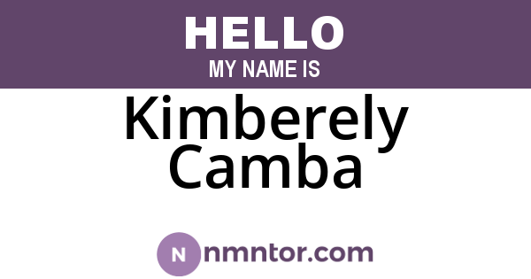 Kimberely Camba