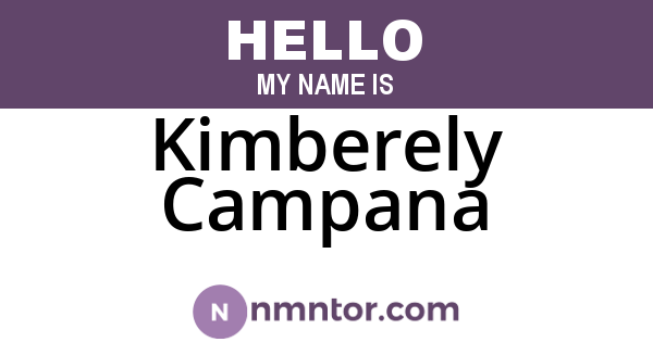 Kimberely Campana