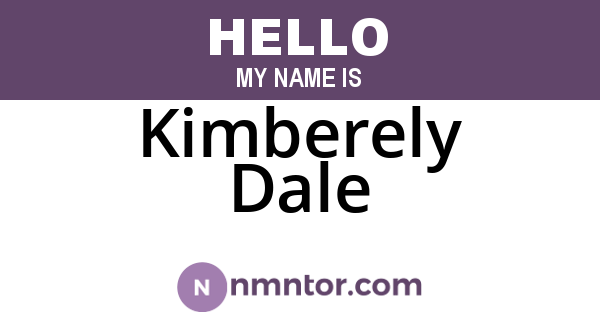 Kimberely Dale