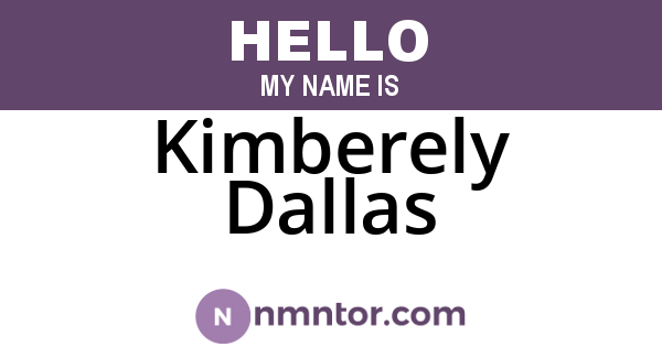 Kimberely Dallas
