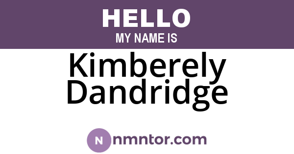 Kimberely Dandridge