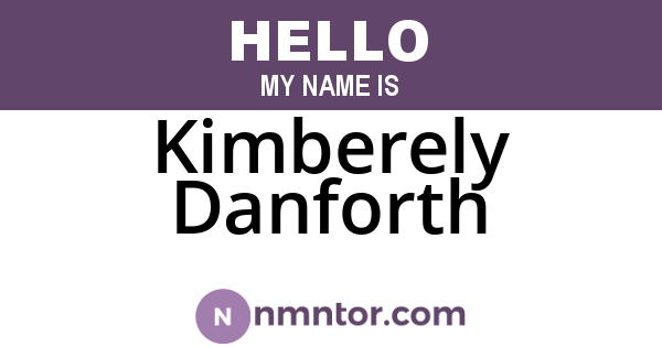 Kimberely Danforth