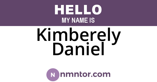 Kimberely Daniel