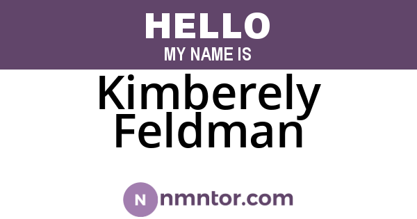 Kimberely Feldman