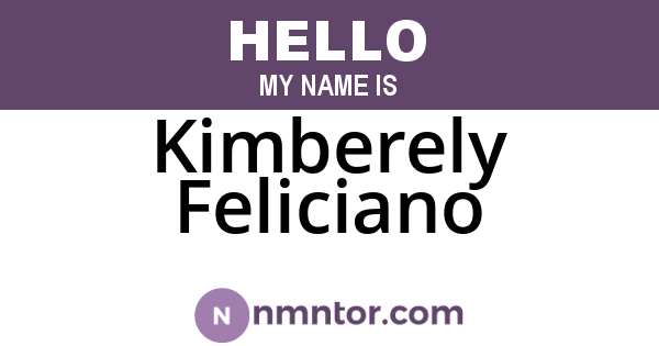 Kimberely Feliciano