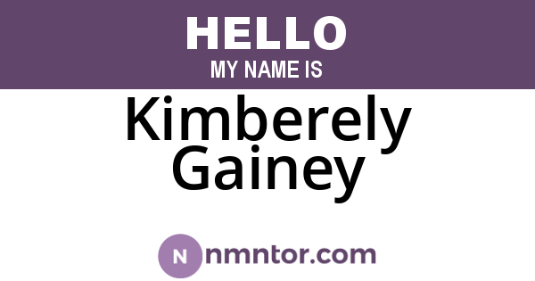 Kimberely Gainey