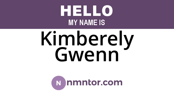 Kimberely Gwenn