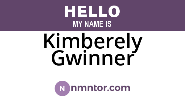 Kimberely Gwinner
