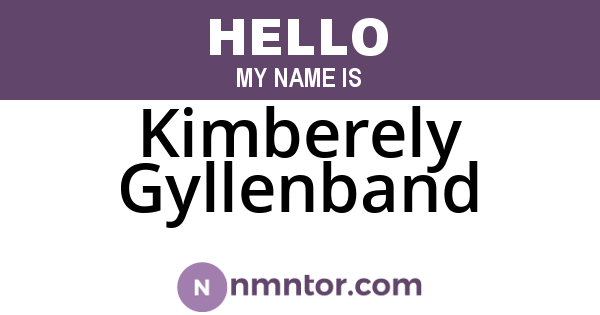 Kimberely Gyllenband