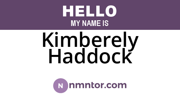 Kimberely Haddock