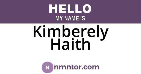 Kimberely Haith