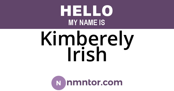 Kimberely Irish