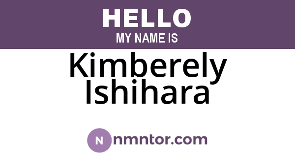 Kimberely Ishihara