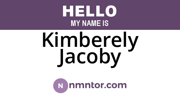 Kimberely Jacoby
