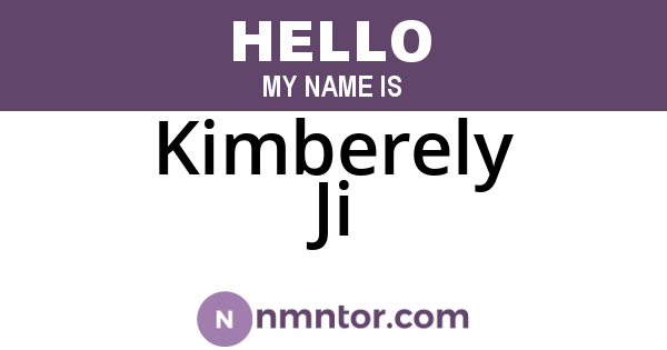 Kimberely Ji