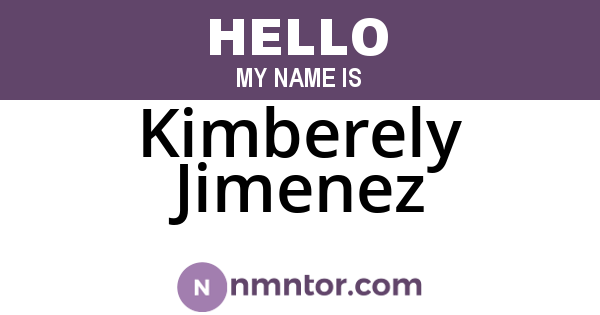 Kimberely Jimenez