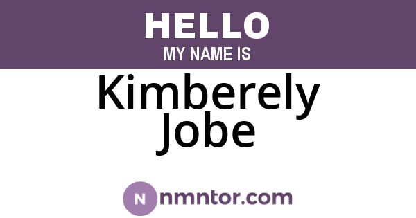 Kimberely Jobe