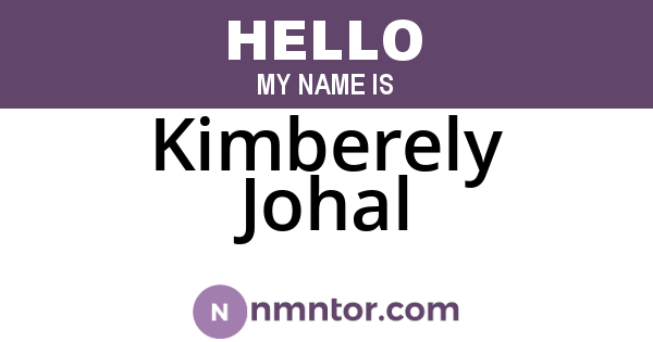 Kimberely Johal