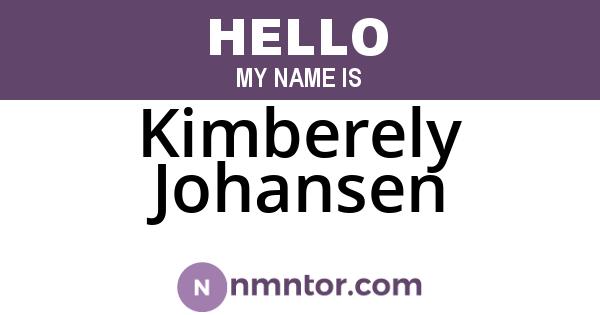 Kimberely Johansen