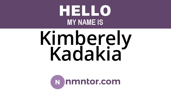 Kimberely Kadakia