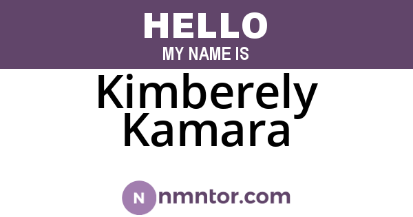 Kimberely Kamara