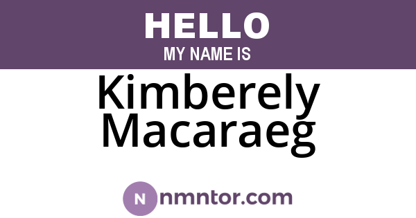 Kimberely Macaraeg