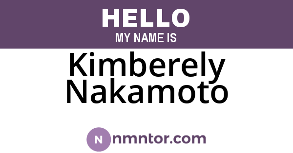 Kimberely Nakamoto