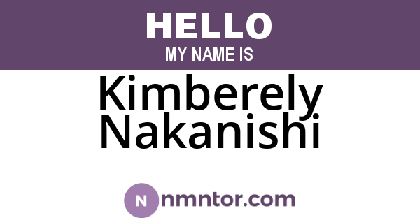 Kimberely Nakanishi