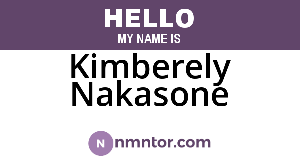 Kimberely Nakasone