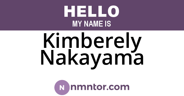 Kimberely Nakayama