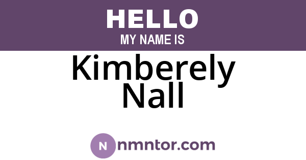Kimberely Nall